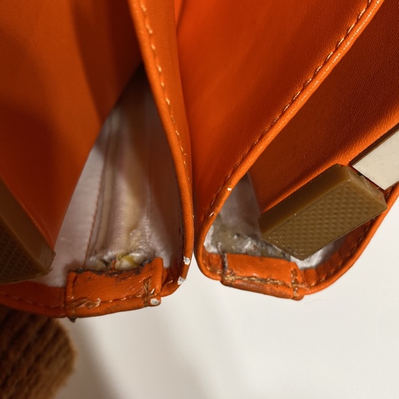 NWOT Azalea Wang “Melina” Stuck on You Pointy Toe Wedge Boot in Orange - Picture 16 of 17